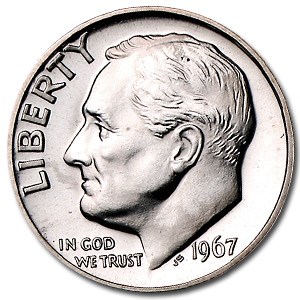 1967 Roosevelt Dime BU (SMS) 1967 Roosevelt Dime BU (SMS)